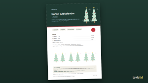 Dansk-julekalender 1. klasse – forsiden af hæftet (PDF, 8 sider)