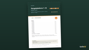 Gangetabellerne 1–10 – plakater til print – forsiden af hæftet (PDF, 13 sider)