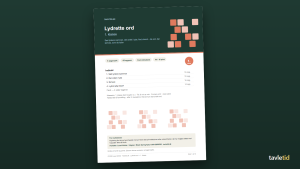 Lydrette ord 1. klasse – forsiden af hæftet (PDF, 10 sider)