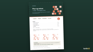 Plus og minus 1. klasse – tierovergang med minus – forsiden af hæftet (PDF, 10 sider)