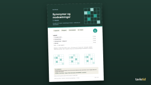Synonymer og modsætninger 3. klasse – forsiden af hæftet (PDF, 10 sider)