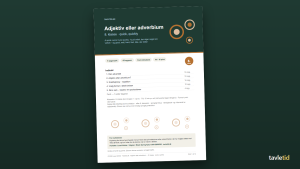 Adjektiv eller adverbium 8. klasse – quick, quickly – forsiden af hæftet (PDF, 12 sider)