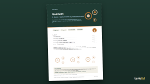 Geometri 8. klasse – ligedannethed og målestoksforhold – forsiden af hæftet (PDF, 10 sider)
