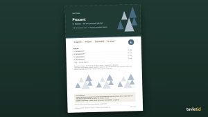 Procent 9. klasse – alt om procent på tid – forsiden af hæftet (PDF, 10 sider)
