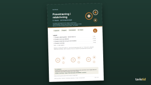 Prøvetræning i retskrivning 8. klasse – terminsprøvesæt – forsiden af hæftet (PDF, 10 sider)
