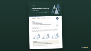 Prøvetræning i læsning 9. klasse – sæt 1 – forsiden af hæftet (PDF, 26 sider)
